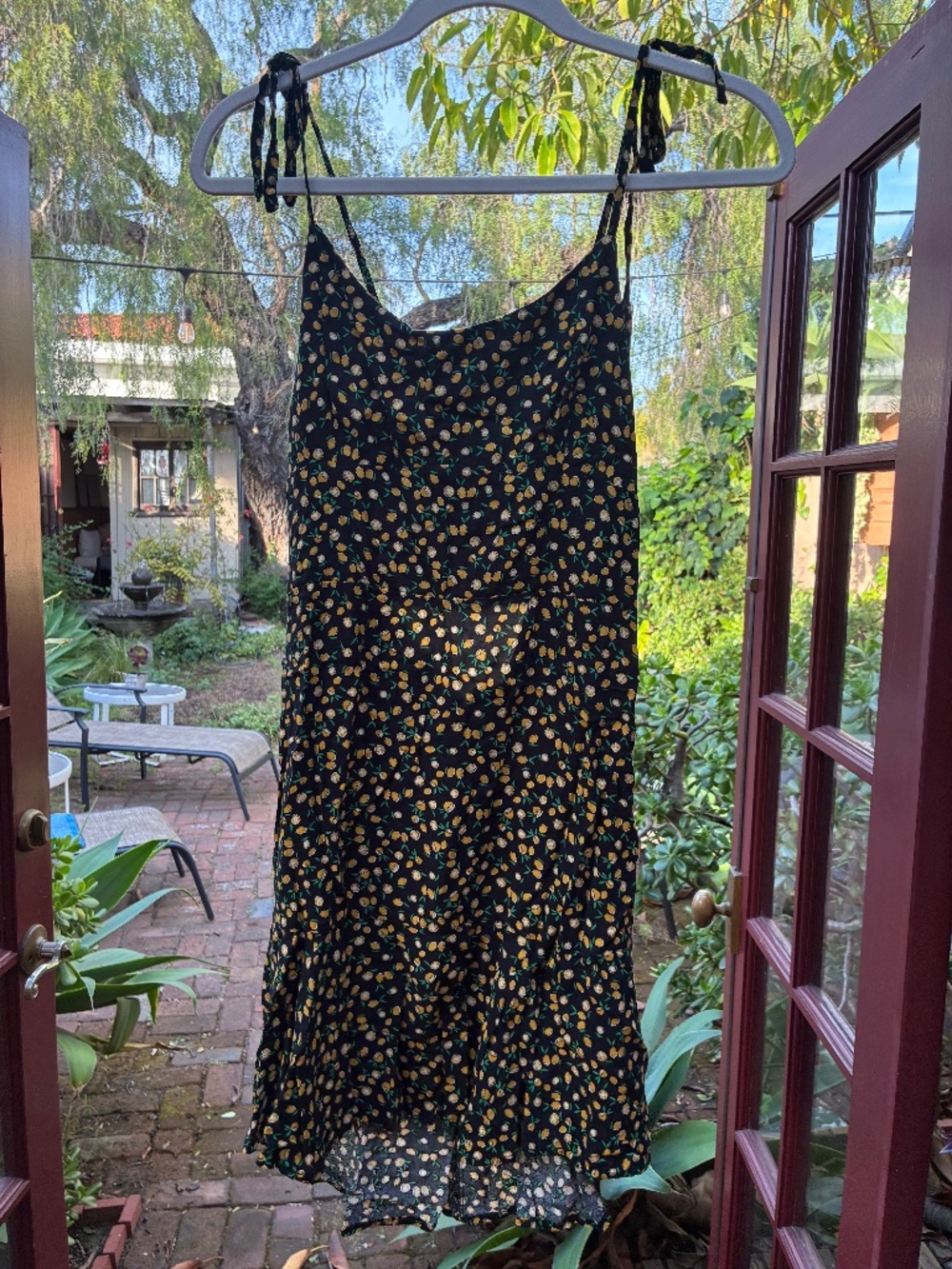Lemon summer mini dress